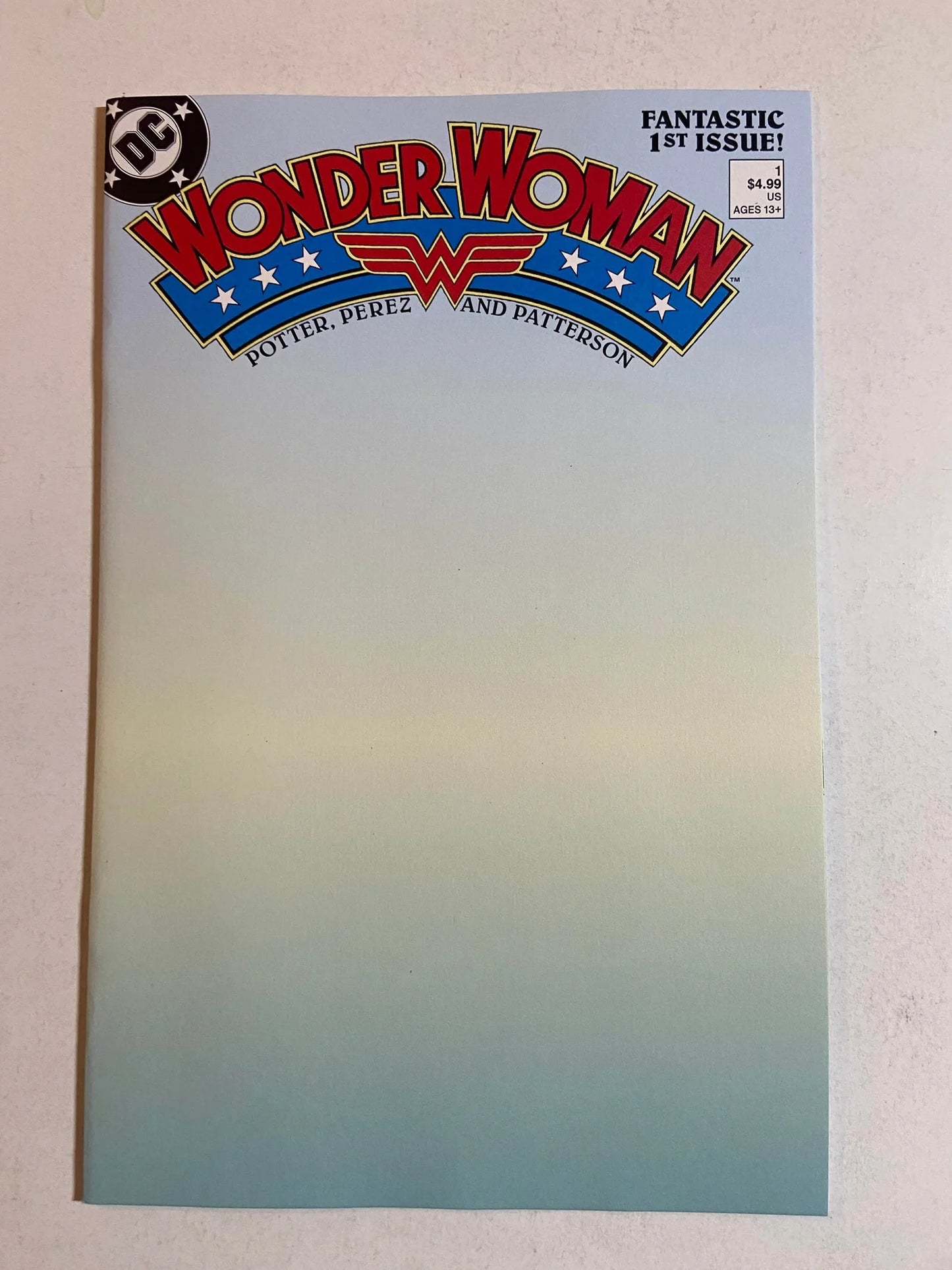 WONDER WOMAN #1 Vol 2 NM Facsimile Blank Variant