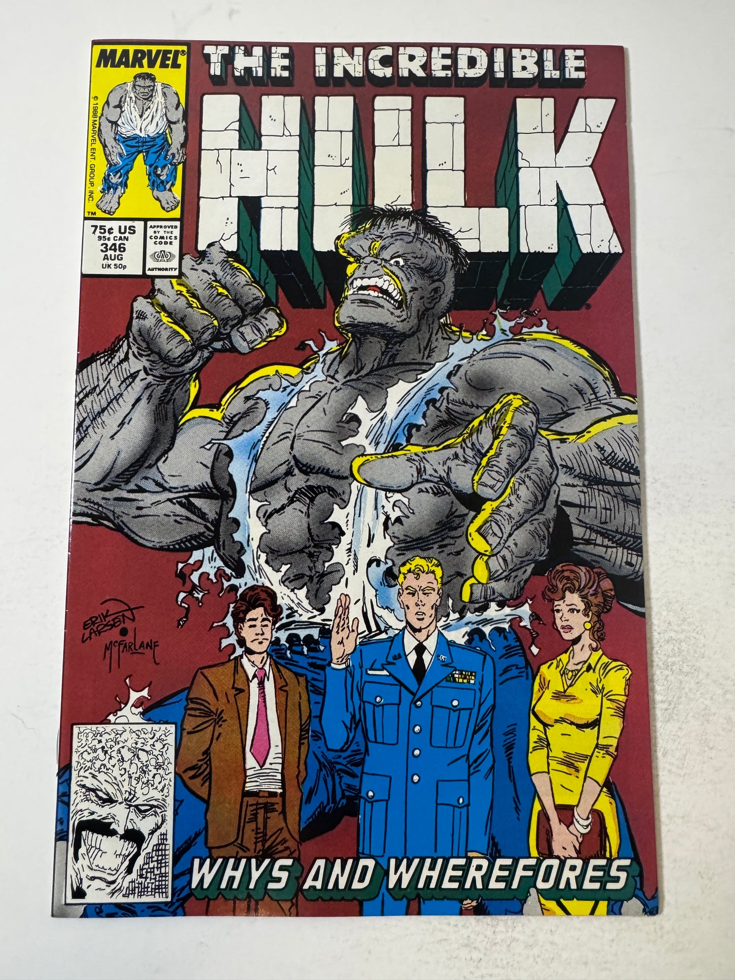 INCREDIBLE HULK #346 NM Erik Larsen&  Todd McFarlane Cover