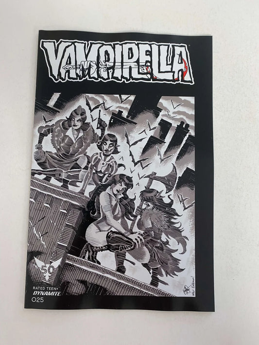 VAMPIRELLA #25 Vol 5 NM 1:11 B/W TMNT Homage Variant