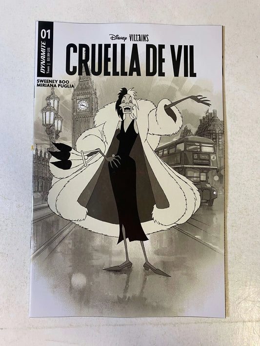 DISNEY VILLAINS : CRUELLA DE VIL #1 NM 1:7 Joshua Middleton Noir Variant