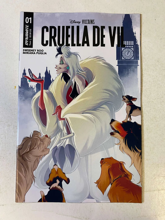DISNEY VILLAINS : CRUELLA DE VIL #1 NM Sweeney Boo Cover