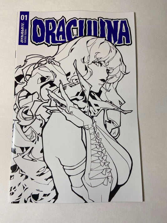 DRACULINA #1 NM 1:30 Rose Besch B/W Variant