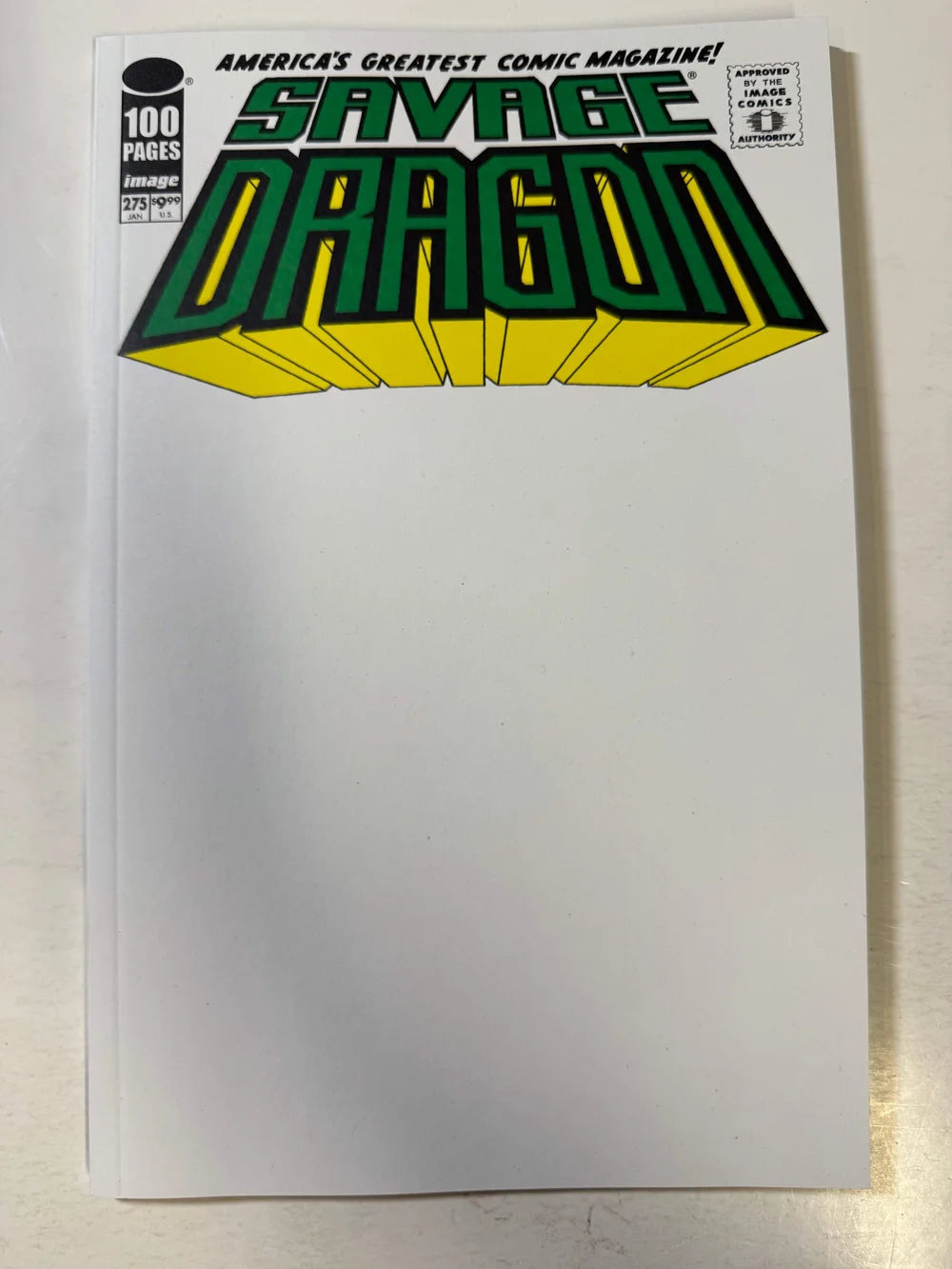 SAVAGE DRAGON #275 Blank Variant