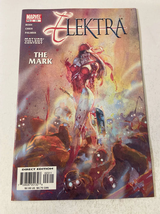 ELEKTRA #23 Vol 2 Bill Sienkiewicz Cover