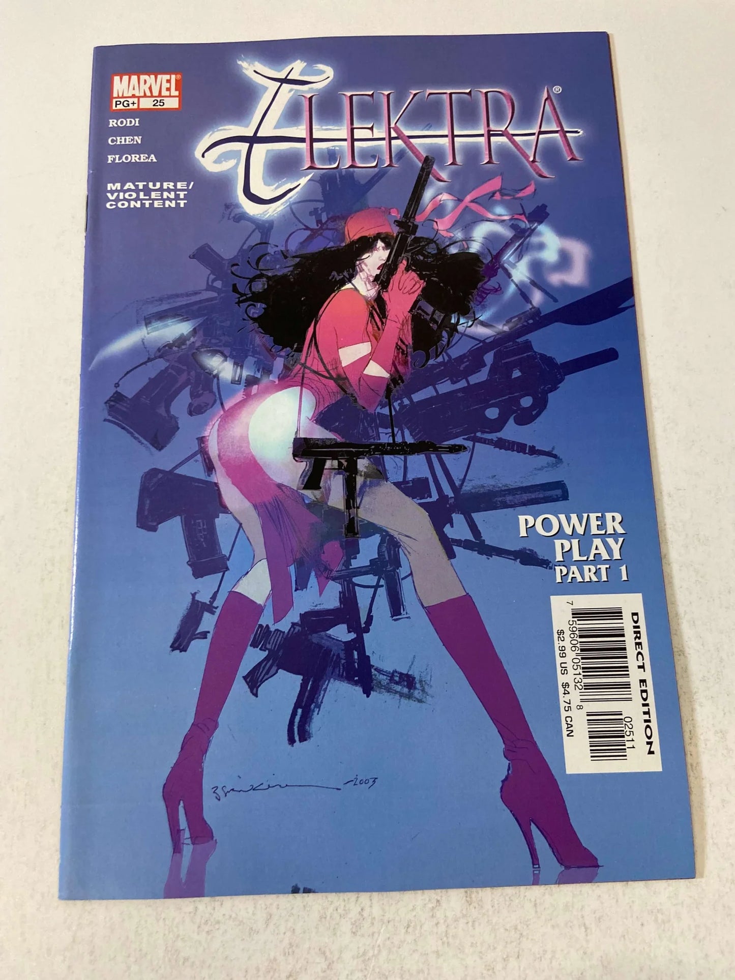 ELEKTRA #25 Vol 2 NM- Bill Sienkiewicz Cover