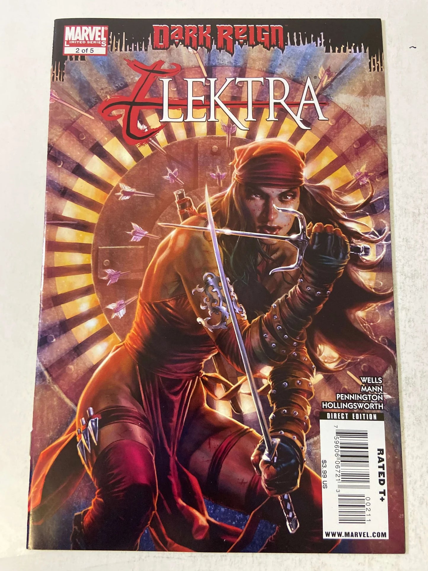 ELEKTRA Dark Reign #2 NM Lee Bermejo Cover
