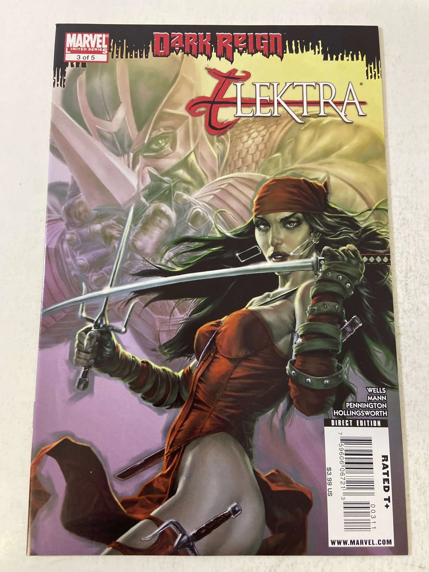 ELEKTRA Dark Reign #3 NM Lee Bermejo Cover