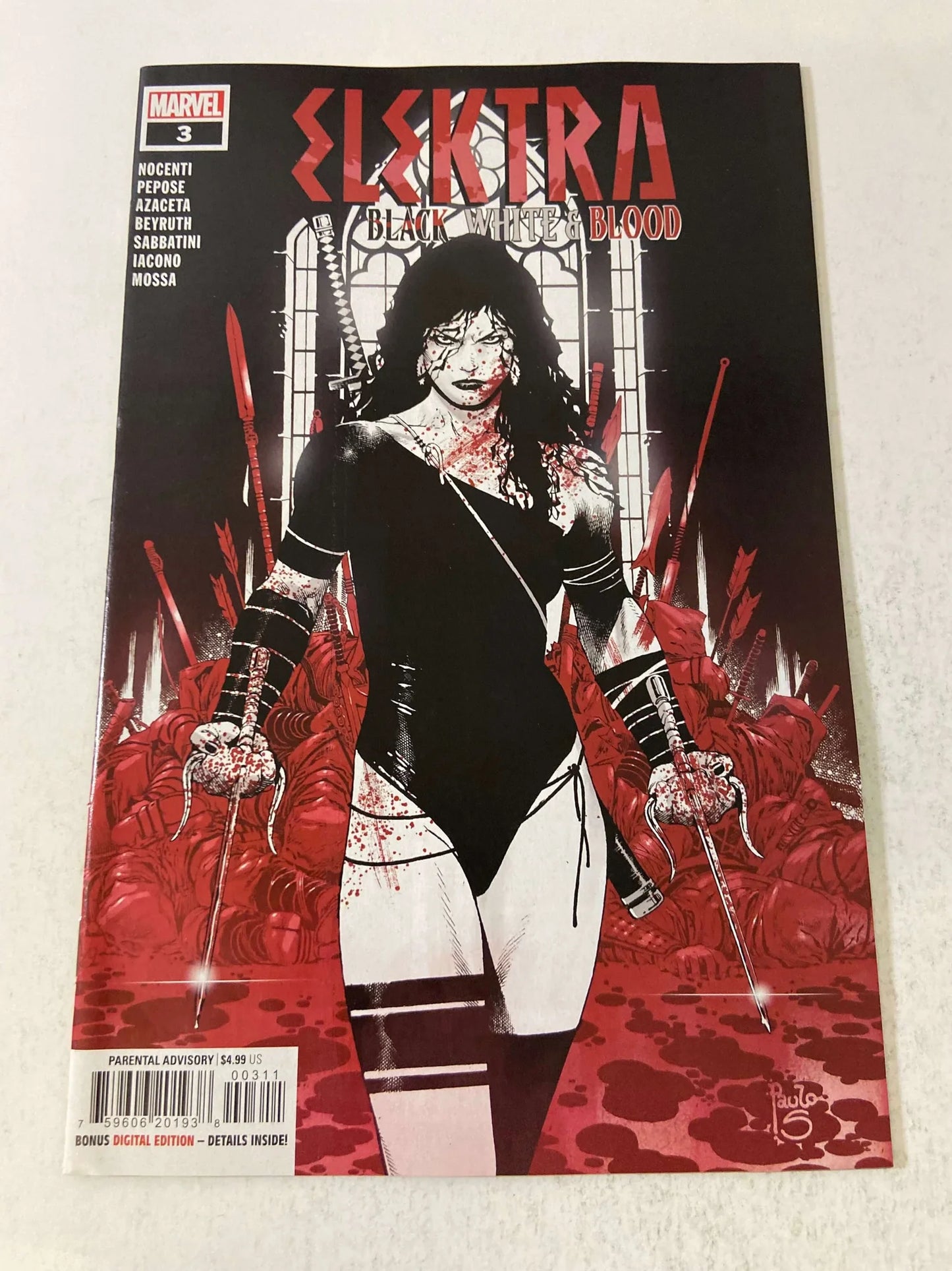 ELEKTRA Black White & Blood #3 NM