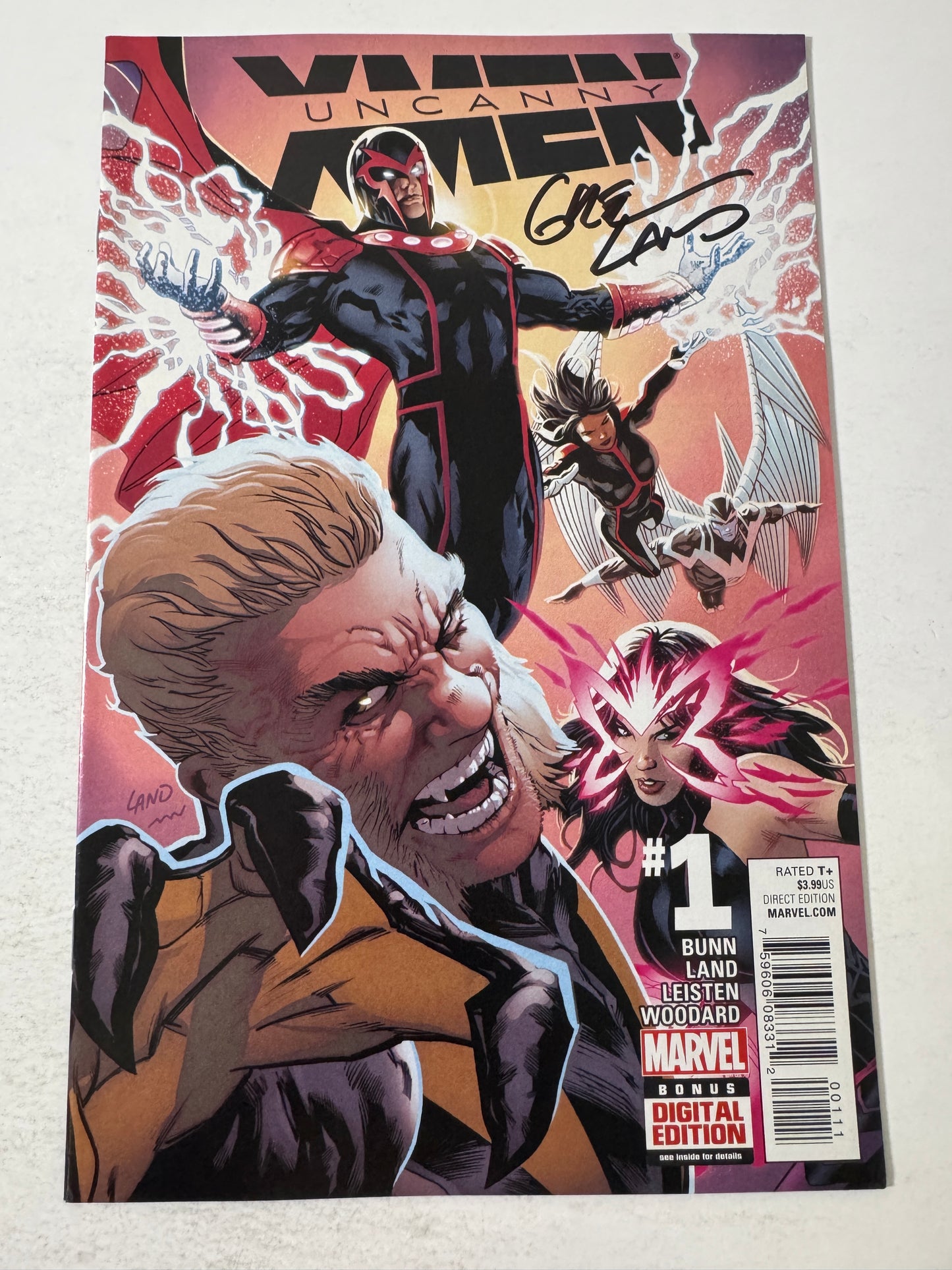 UNCANNY X-MEN #1 Vol 4 NM SIGNED by GREG LAND