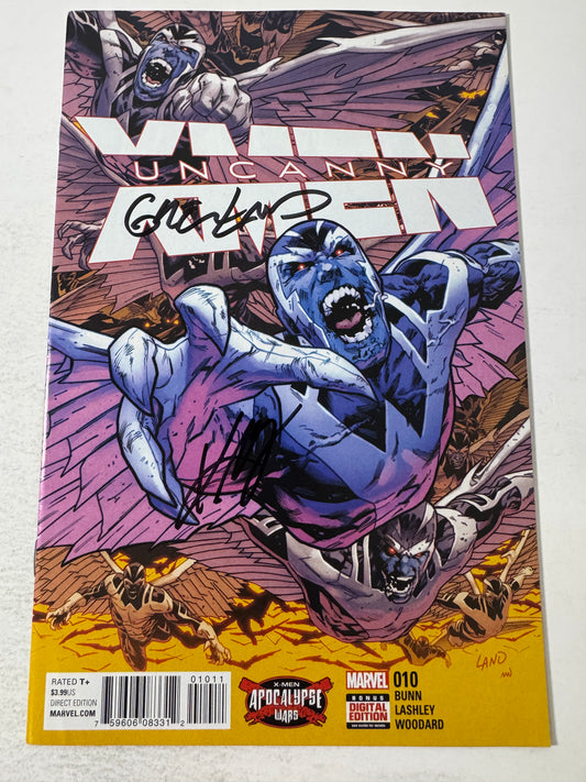 UNCANNY X-MEN #10 Vol 4 NM SIGNED by Greg Land & Ken Lashley