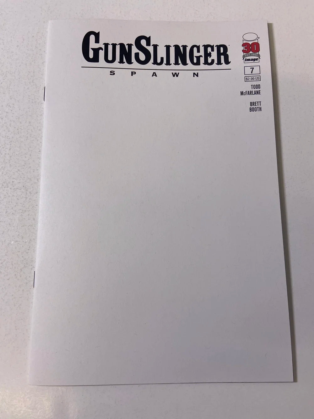 GUNSLINGER SPAWN #7 NM Blank Variant