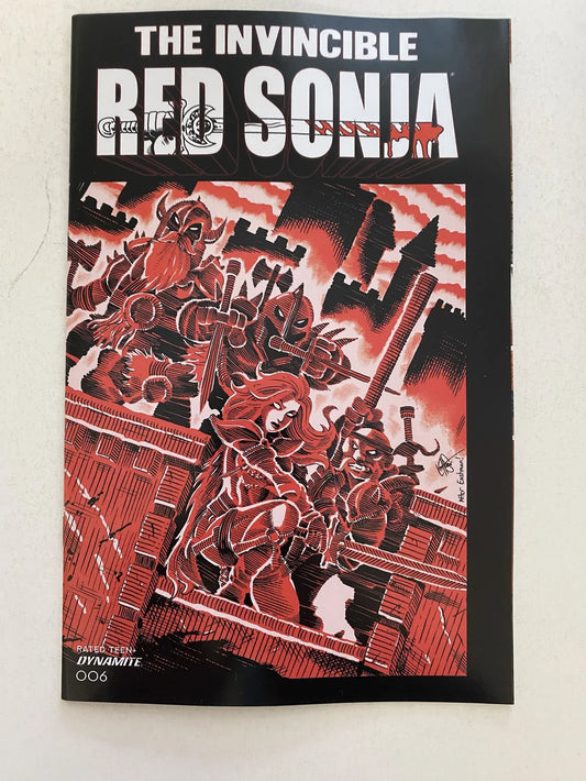 INVINCIBLE RED SONJA #6 NM TMNT Homage Variant