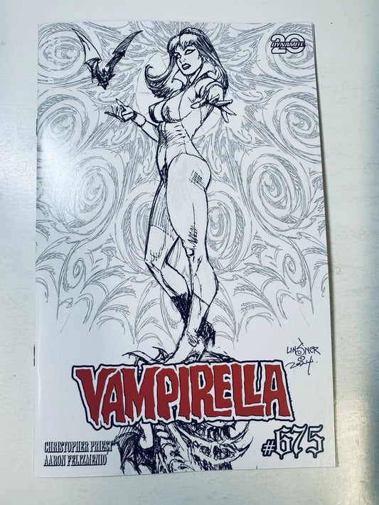 VAMPIRELLA #675 NM 1:15 Joseph Michael Linsner Sketch Variant