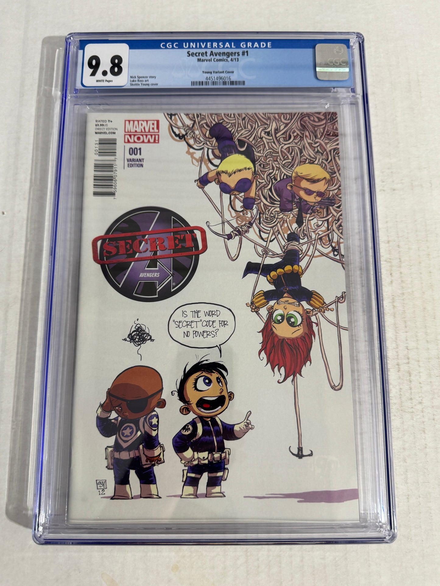 SECRET AVENGERS #1 9.8 CGC Skottie Young Variant