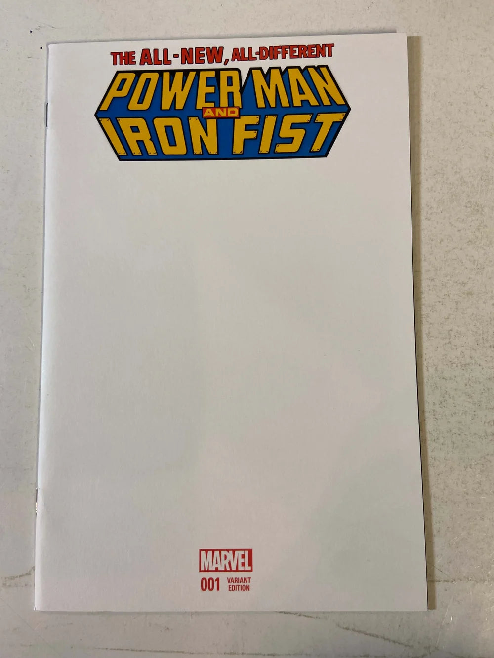 THE ALL-NEW ALL-DIFFERENT POWER MAN AND IRON FIST #1 NM  Blank Variant