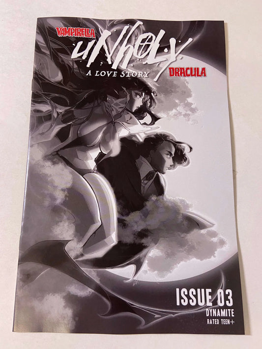 VAMPIRELLA DRACULA UNHOLY #3 NM 1:20 B/W Rose Besch Variant