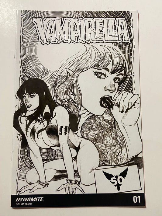 VAMPIRELLA #1 Vol 5 1:20 Adam Hughes B/W Variant