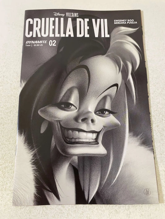 DISNEY VILLAINS : CRUELLA DE VIL #2 NM 1:7 B/W Joshua Middleton Variant