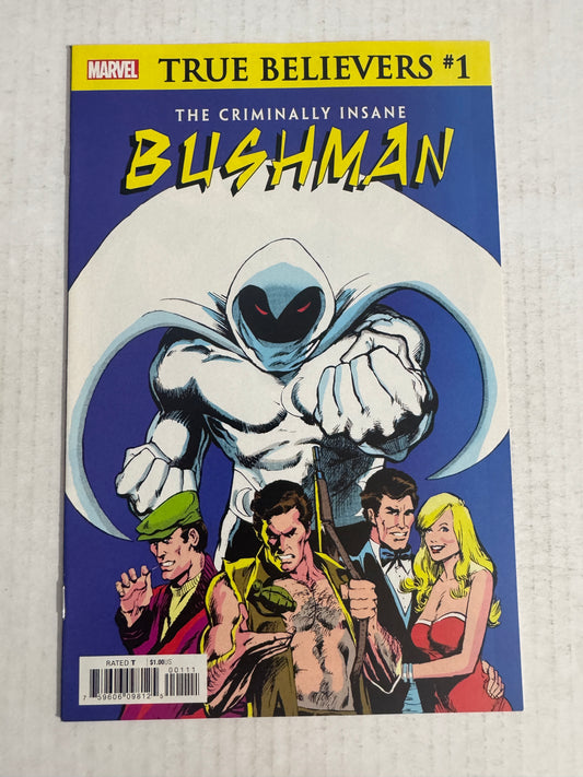 MOON KNIGHT #1 NM The Criminally Insane Bushman True Believers Variant