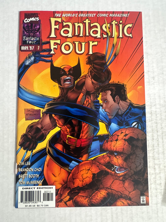 FANTASTIC FOUR #7 Vol 2 NM- Jim Lee Cover