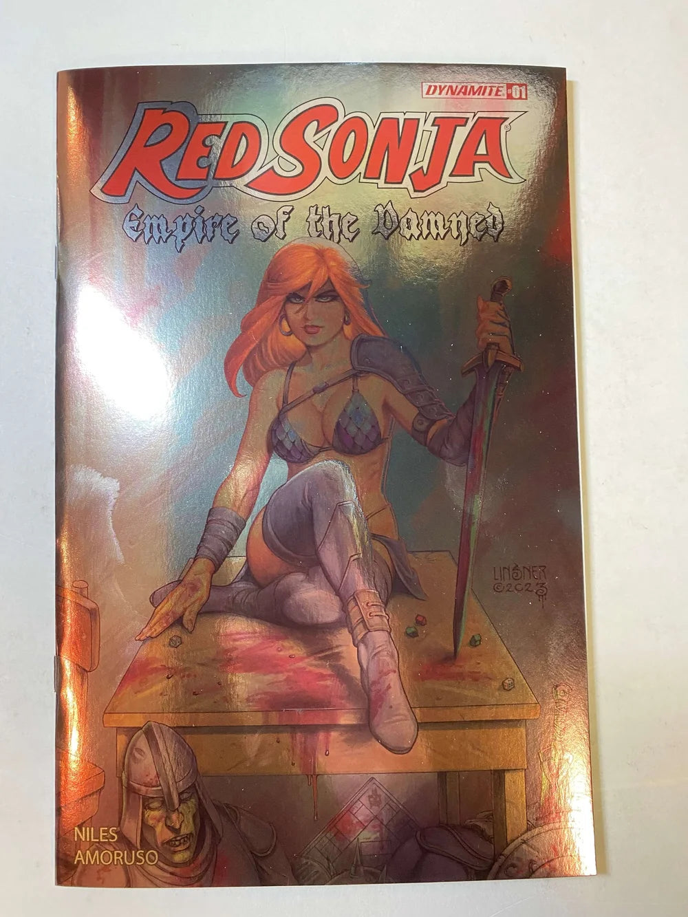 RED SONJA Empire of The Damned #1 NM  1:10 Joseph Michael Linsner Foil Variant