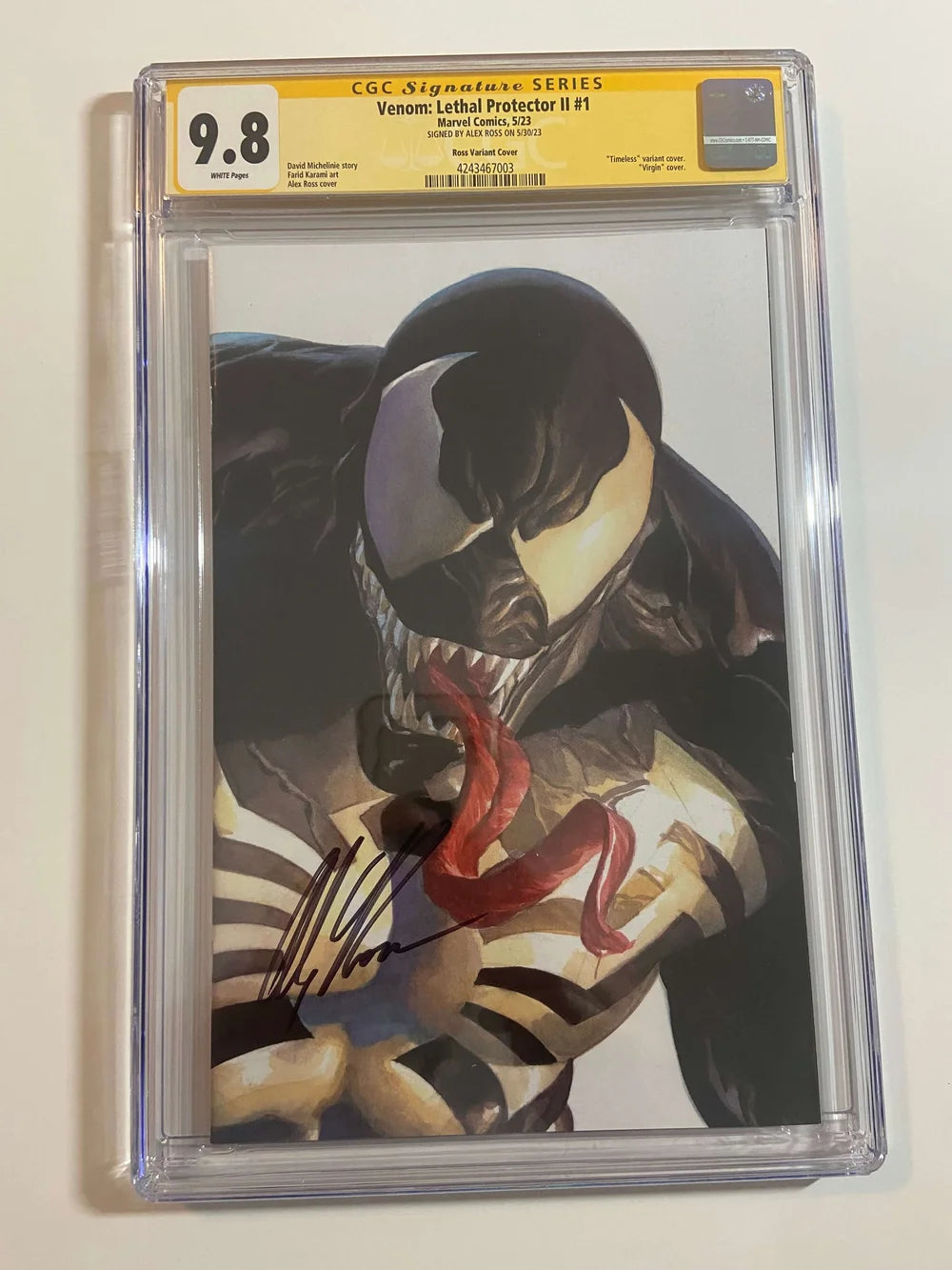 VENOM Lethal Protector II #1 CGC SS 9.8 Alex Ross Timeless Variant SIGNED