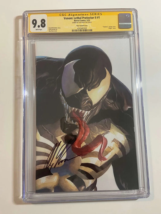 VENOM Lethal Protector II #1 CGC SS 9.8 Alex Ross Timeless Variant SIGNED