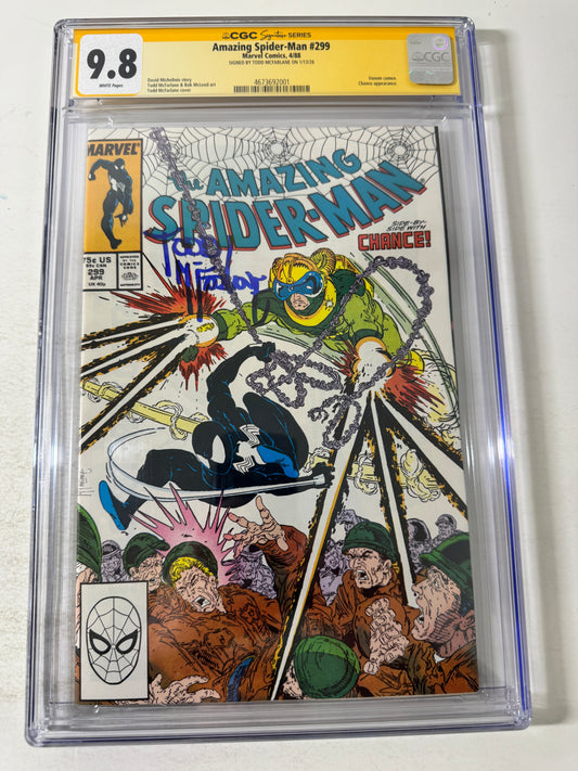 AMAZING SPIDER-MAN #299 9.8 CGC SS SIGNED by Todd McFarlane