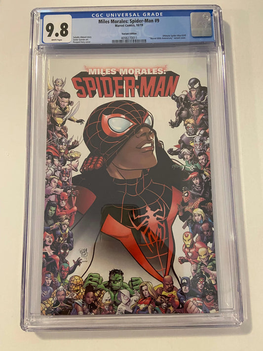 MILES MORALES: SPIDER-MAN #9 CGC 9.8 Pascal Ferry Anniversary Variant