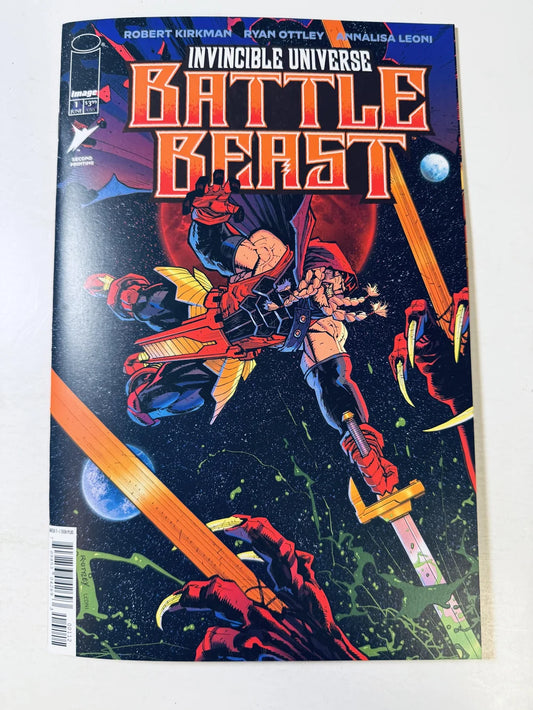Invincible Universe BATTLE BEAST #1 NM 2nd Print Ryan Ottley Variant