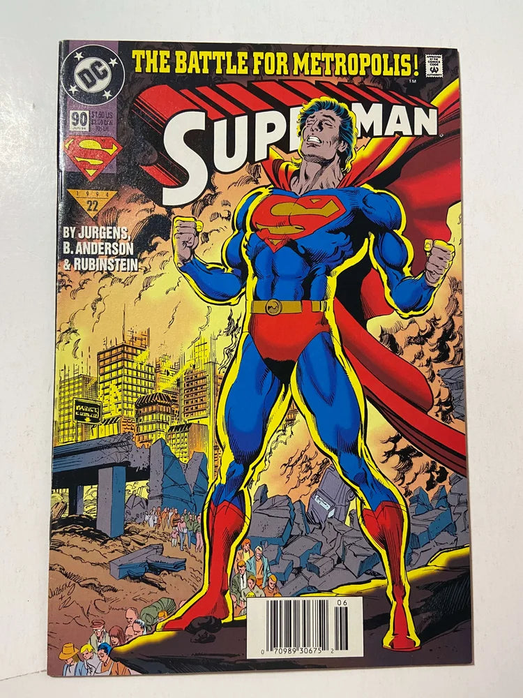 SUPERMAN #90 Vol 2 VF+ NEWSSTAND