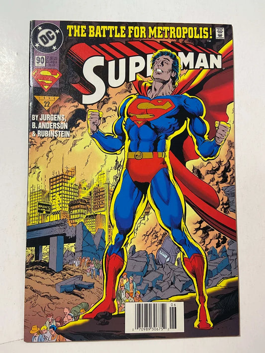 SUPERMAN #90 Vol 2 VF+ NEWSSTAND