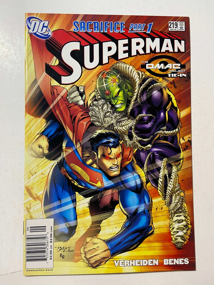 SUPERMAN #219 Vol 2 VF/NM Ed Benes Cover NEWSSTAND