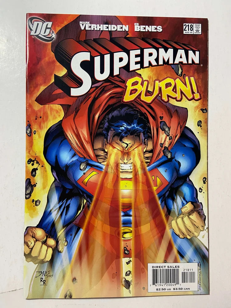 SUPERMAN #218 Vol 2 NM- Ed Benes Cover