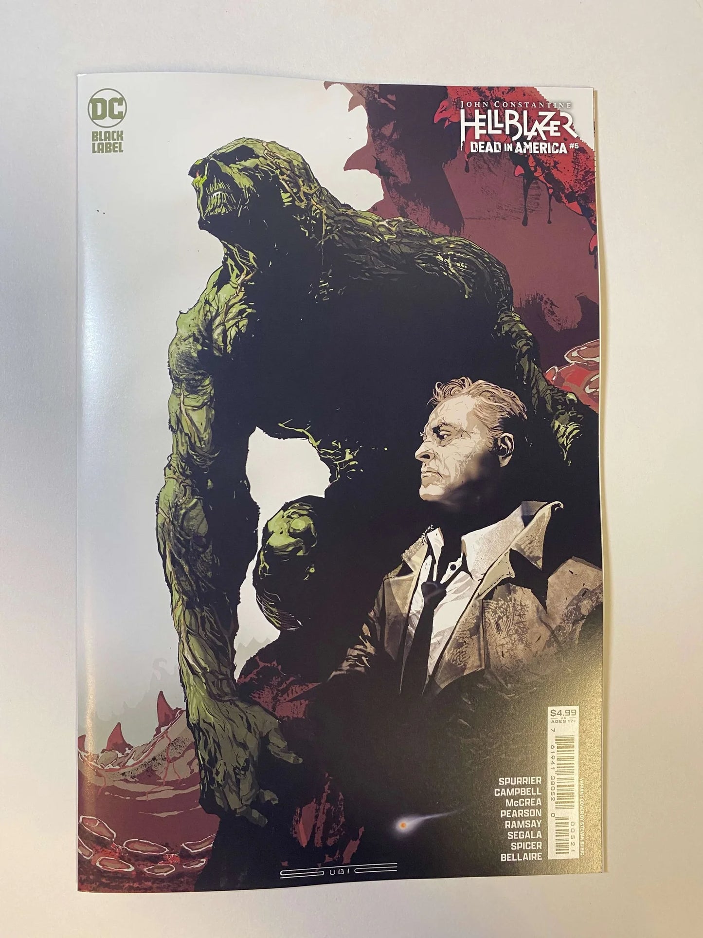 JOHN CONSTANTINE HELLBLAZER Dead In America #5 NM Subic Variant