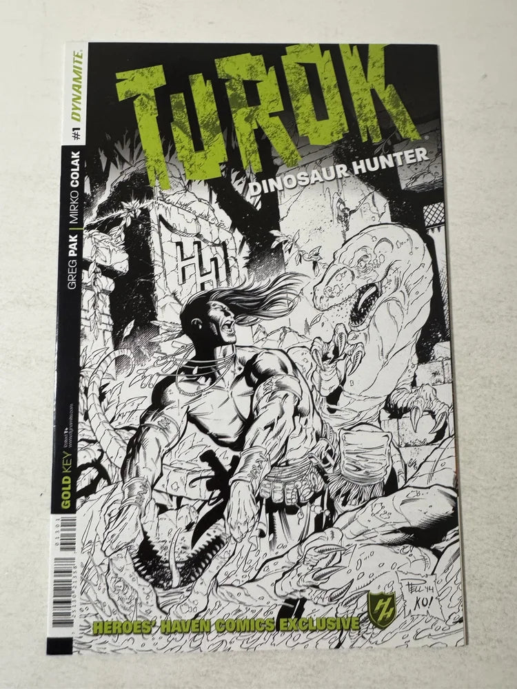 TUROK DINOSAUR HUNTER #1 NM- B/W Comic Store Exclusive VARIANT