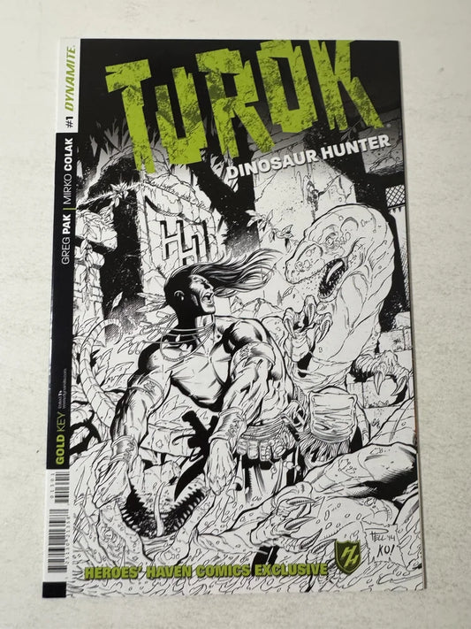TUROK DINOSAUR HUNTER #1 NM- B/W Comic Store Exclusive VARIANT