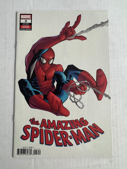 AMAZING SPIDER-MAN #3 Vol 5 NM- 2nd Print Ryan Ottley Variant