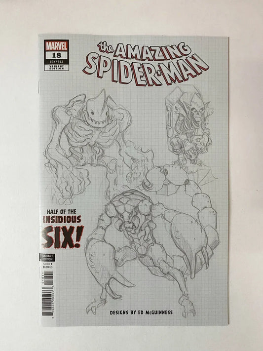 AMAZING SPIDER-MAN #18 Vol 6 NM Ed McGuinness Design Variant