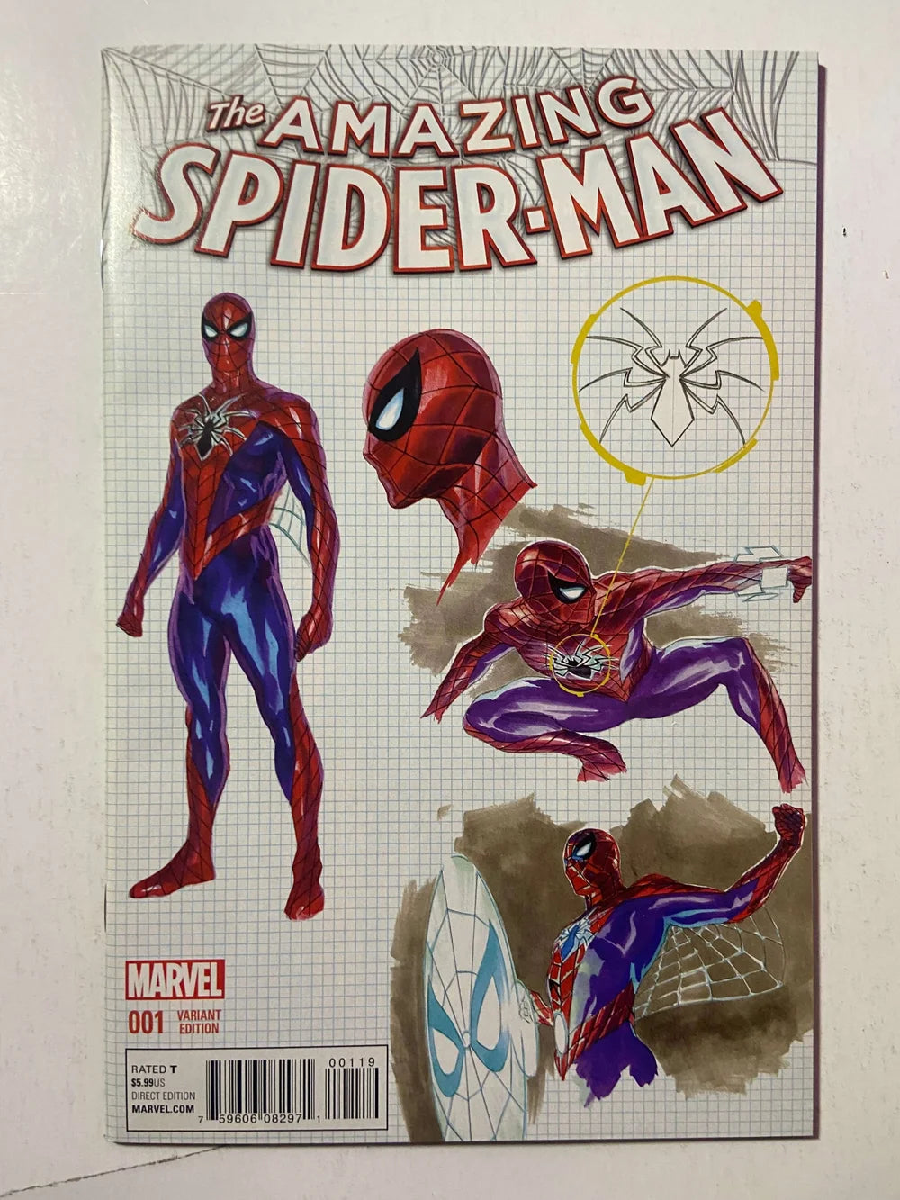 AMAZING SPIDER-MAN #1 Vol 4 NM 1:25 Alex Ross Design Variant
