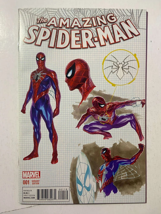 AMAZING SPIDER-MAN #1 Vol 4 NM 1:25 Alex Ross Design Variant
