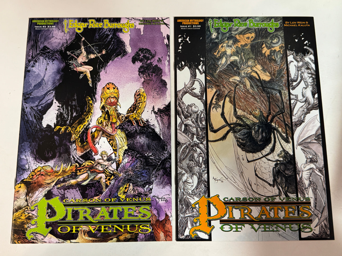 Edgar RIce Buroughs CARSON OF VENUS: Pirates of Venus #1-2 NM- Set