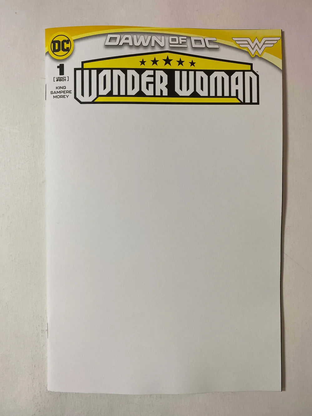 WONDER WOMAN #1 Vol 6 NM Blank Variant