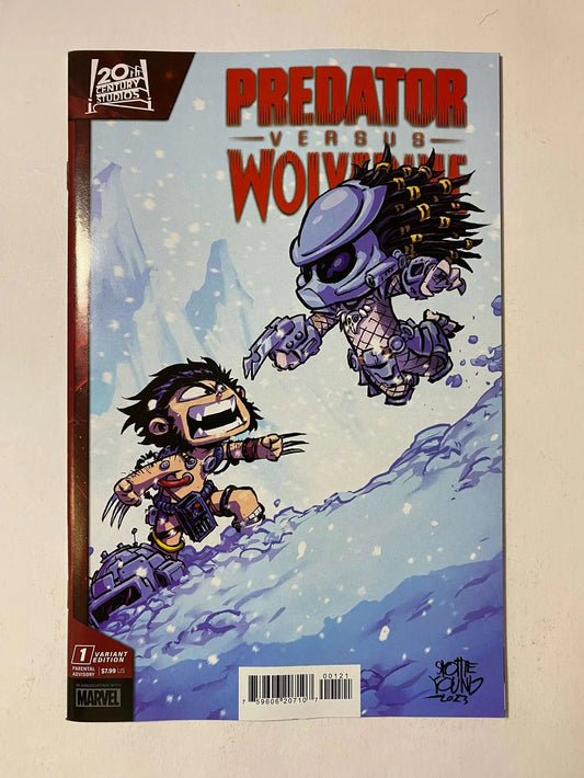 PREDATOR VERSUS WOLVERINE #1 NM Skottie Young Variant