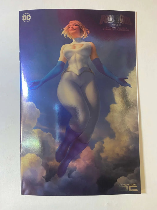 POWER GIRL #1 Vol 3 NM Warren Louw Foil Variant