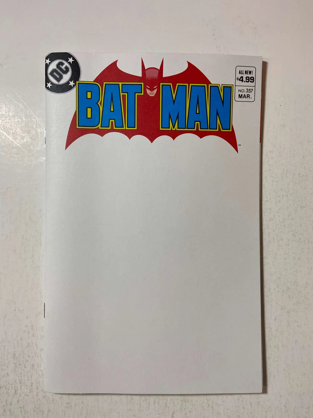 BATMAN #357 NM Facsimile Blank 2nd Print Variant