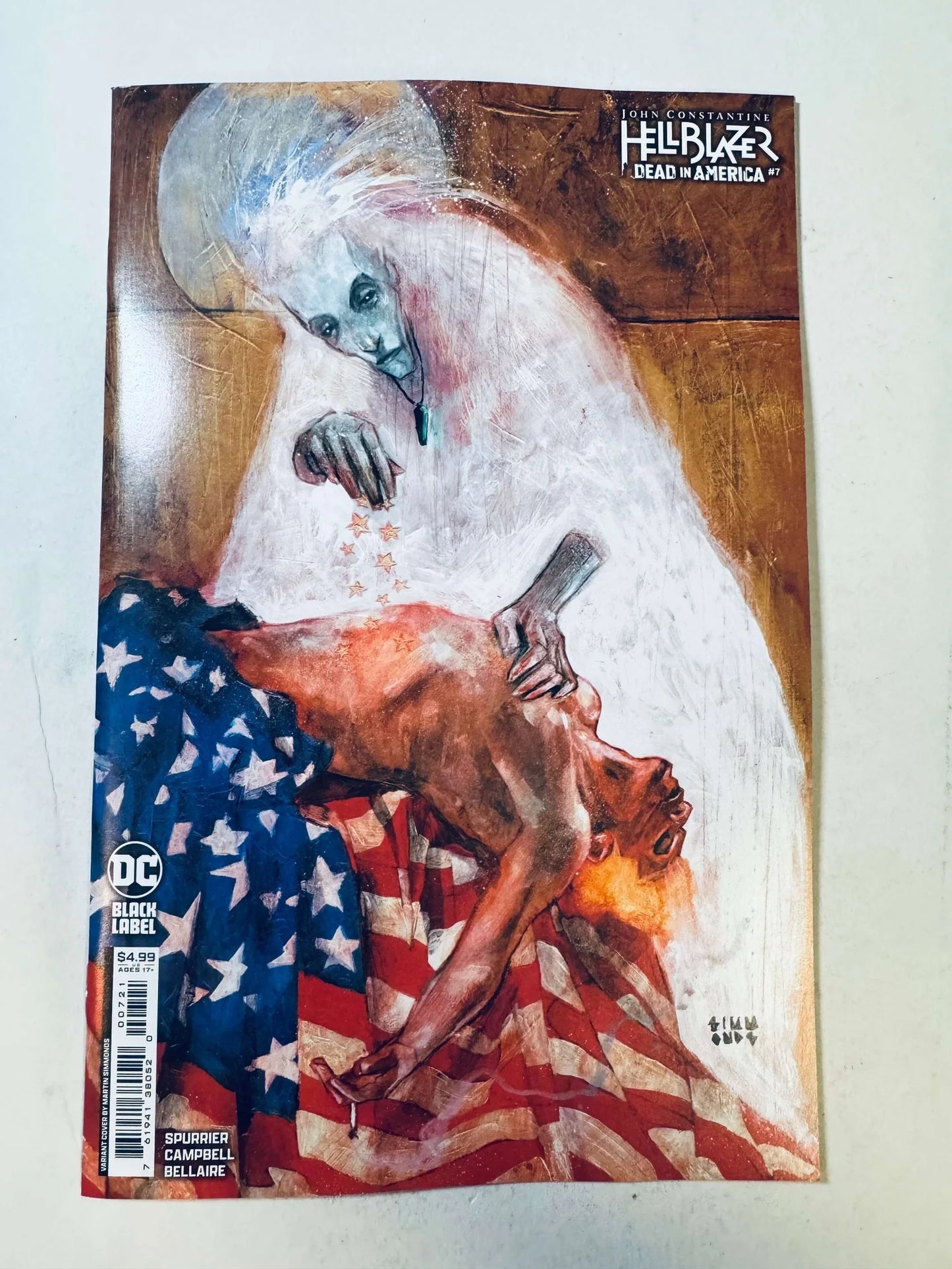 JOHN CONSTANTINE HELLBLAZER Dead In America #7 NM Martin Simmonds Variant