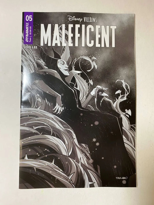 DISNEY VILLAINS : MALEFICENT #5 NM 1:7 B/W D'Urso S Variant