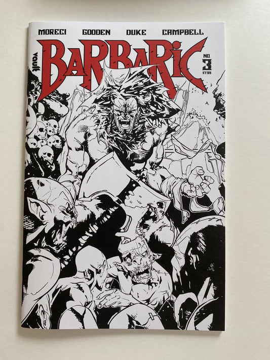 BARBARIC #3 NM B/W Variant