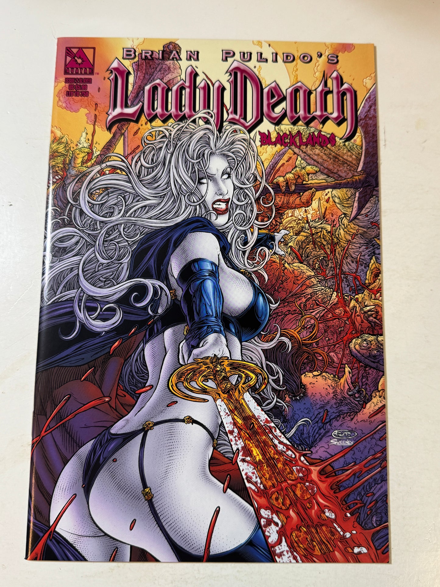 LADY DEATH Sacrilege #2 NM Slayer Variant LTD 750